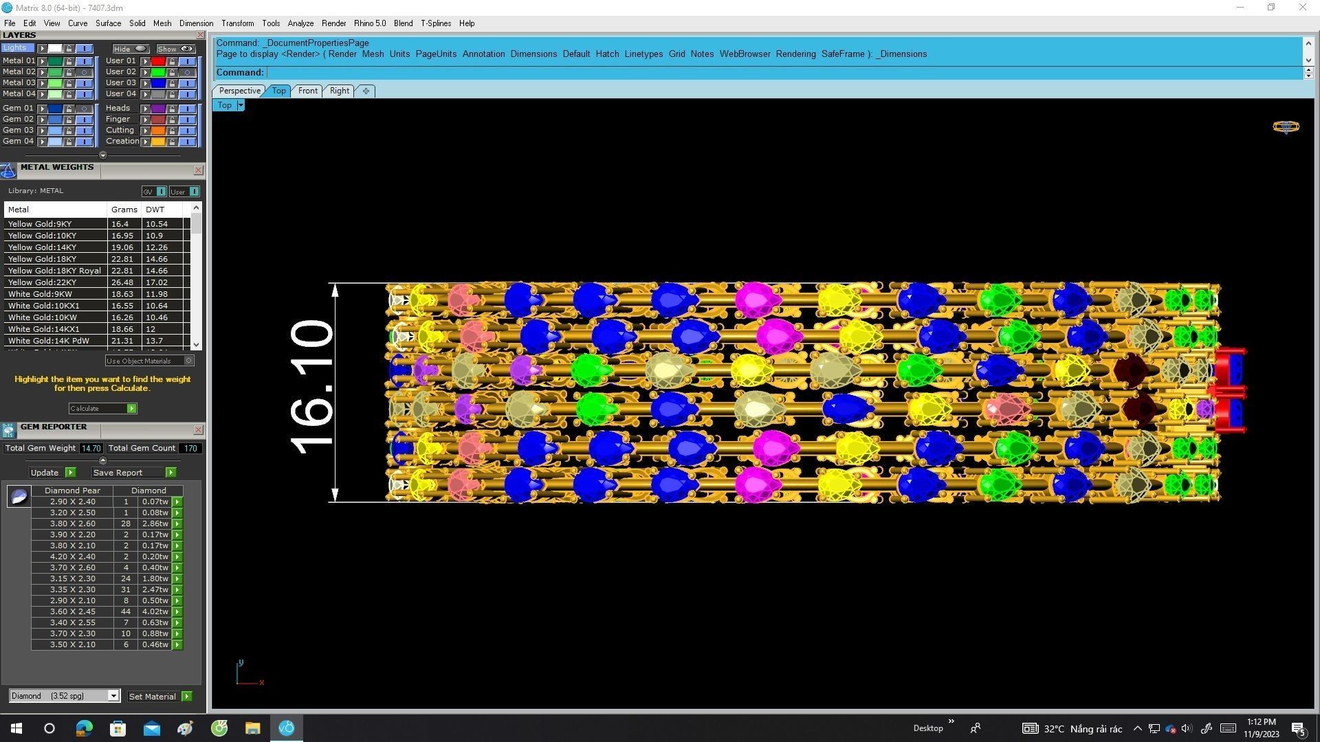 A7407 Luxury Diamond Eternity Women Bangle Bracelet 3D Print 3D print model_5