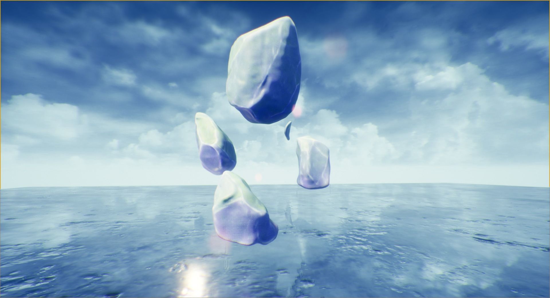 stylized ice stones Low-poly 3D model_2