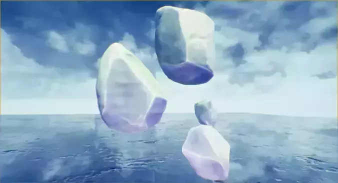 stylized ice stones