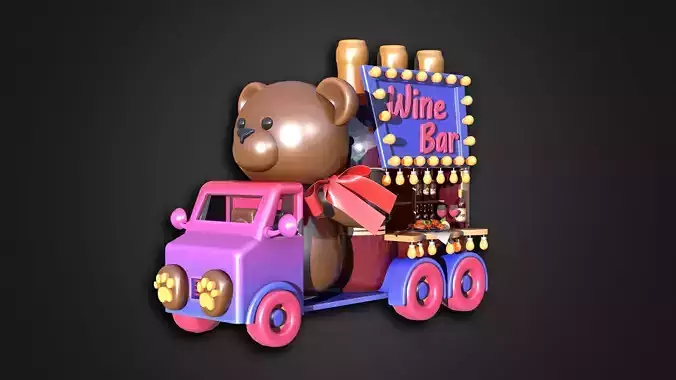 Asset - Cartoons - Food RedWine Car