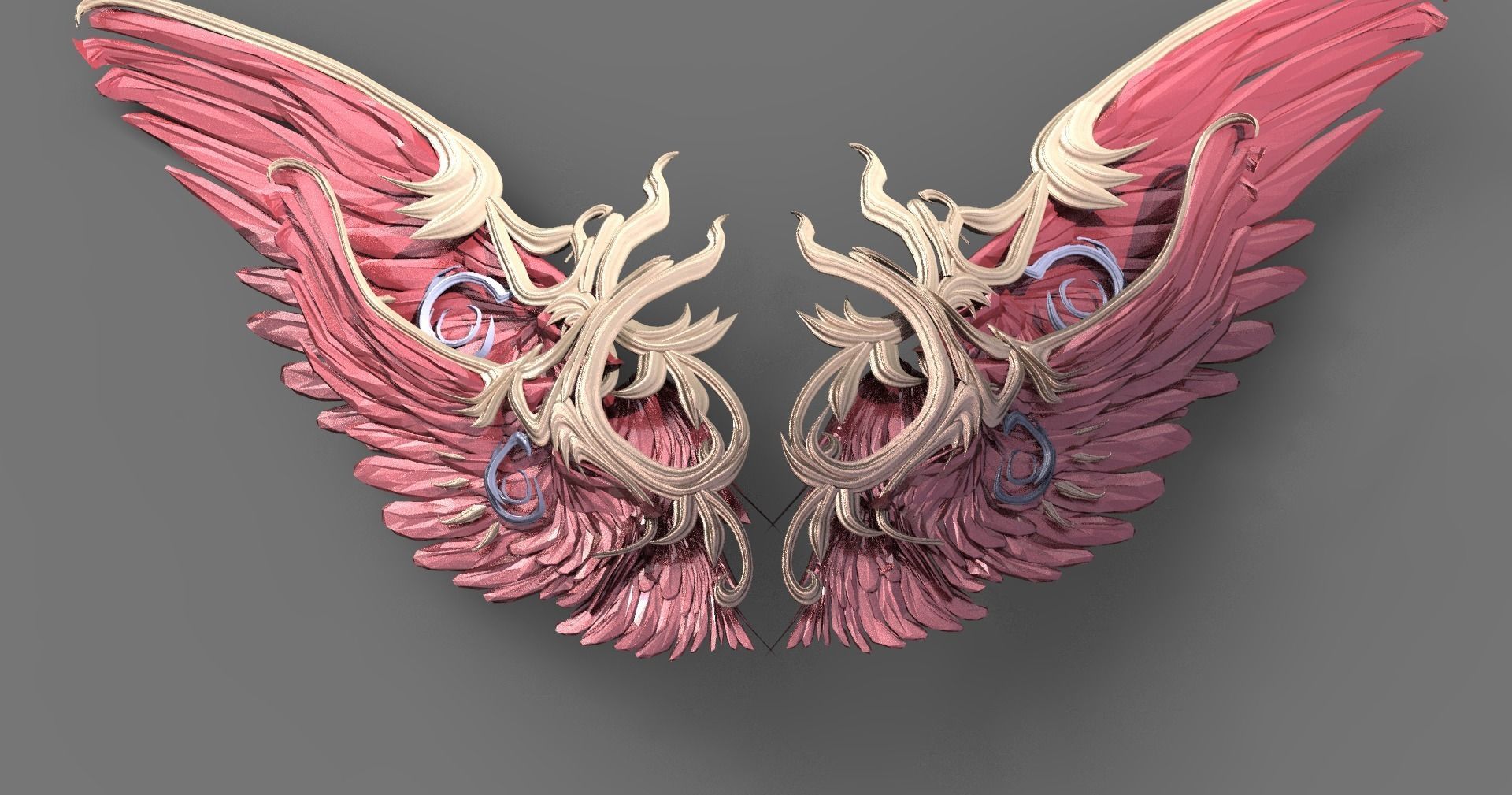 Dantes Beatrice Angel Wings 3D model_2
