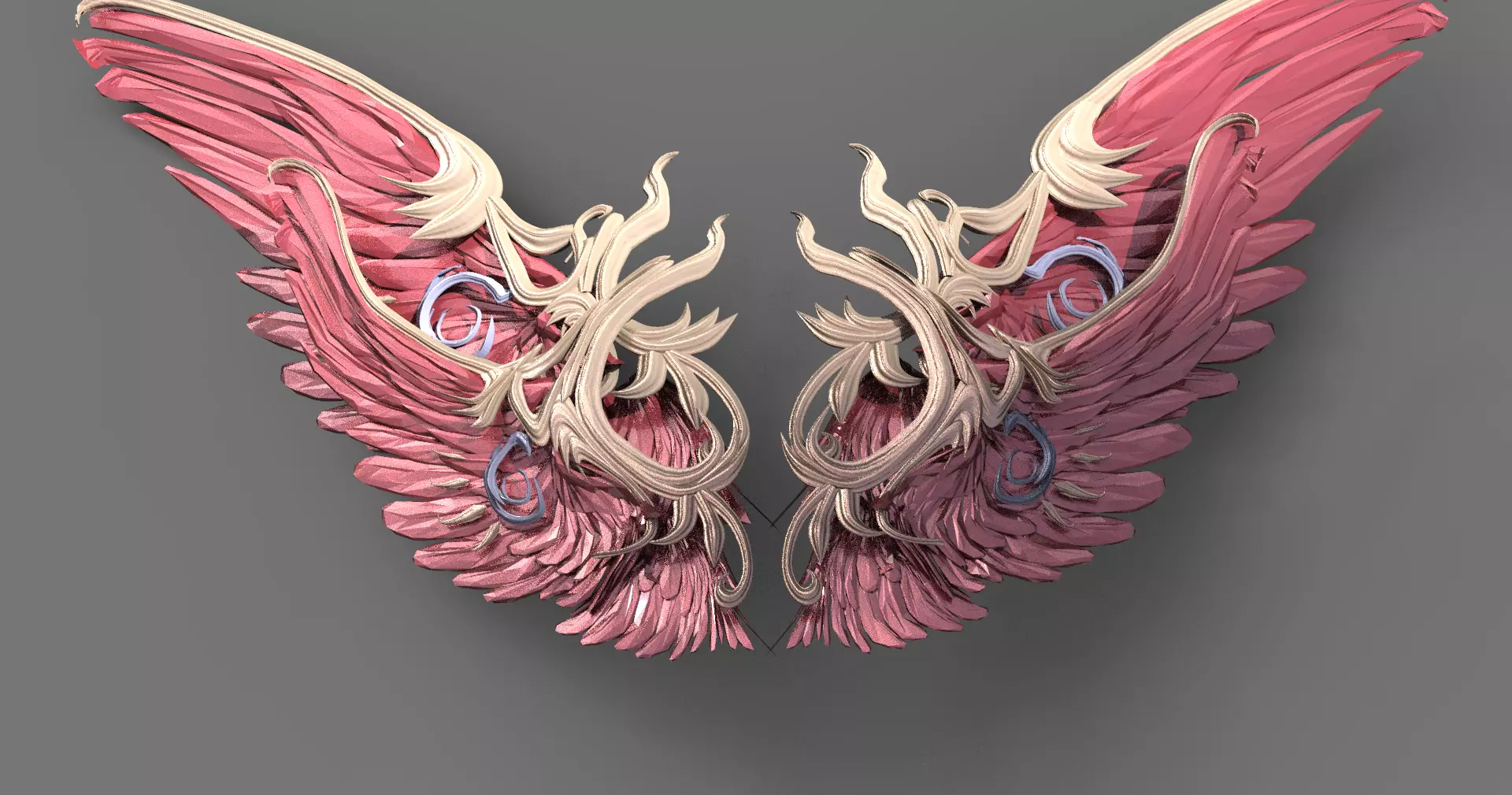 Dantes Beatrice Angel Wings 3D model_0