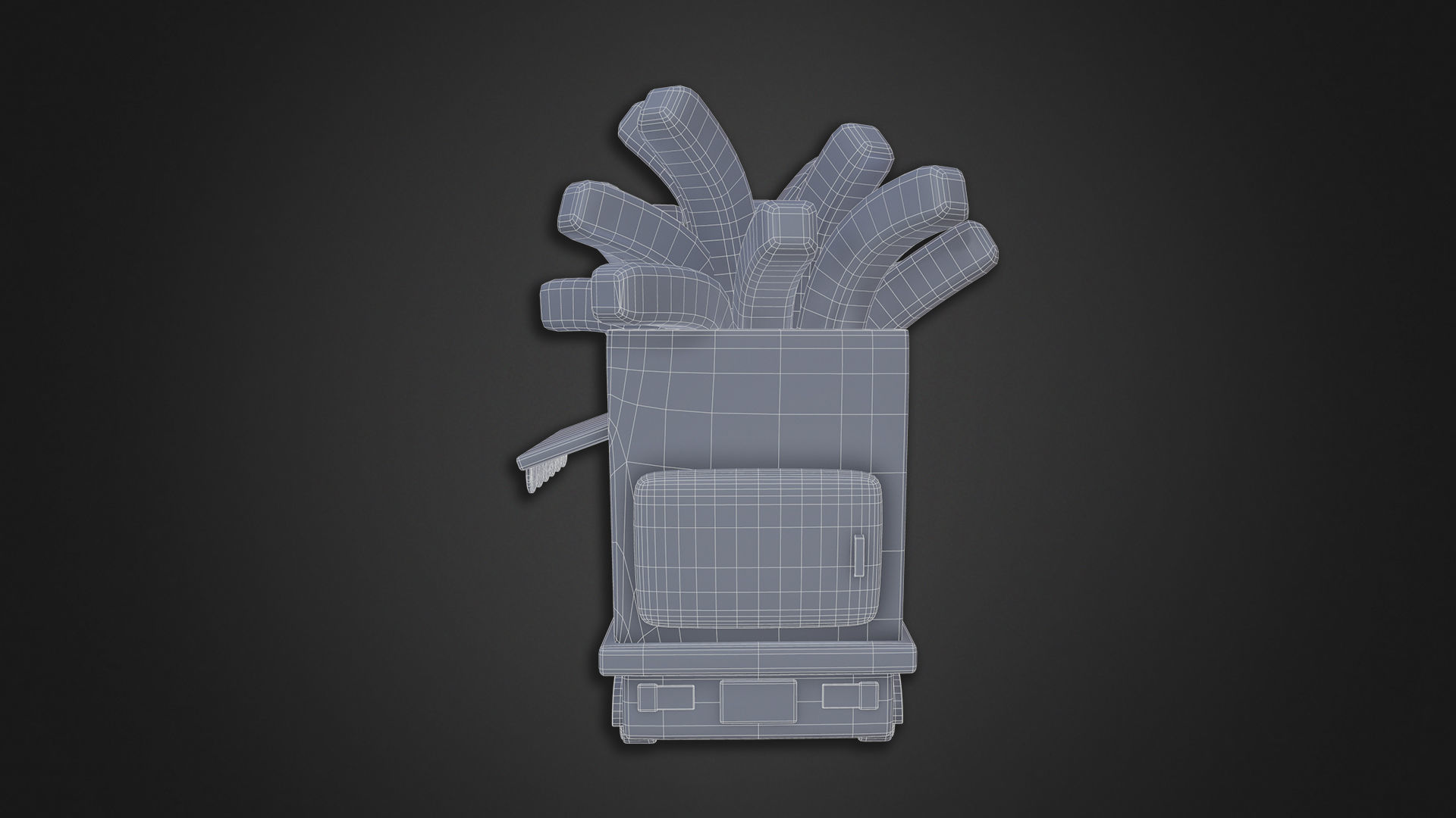 Asset - Cartoons - Food Car - Potato Snacks Car 3D model_11