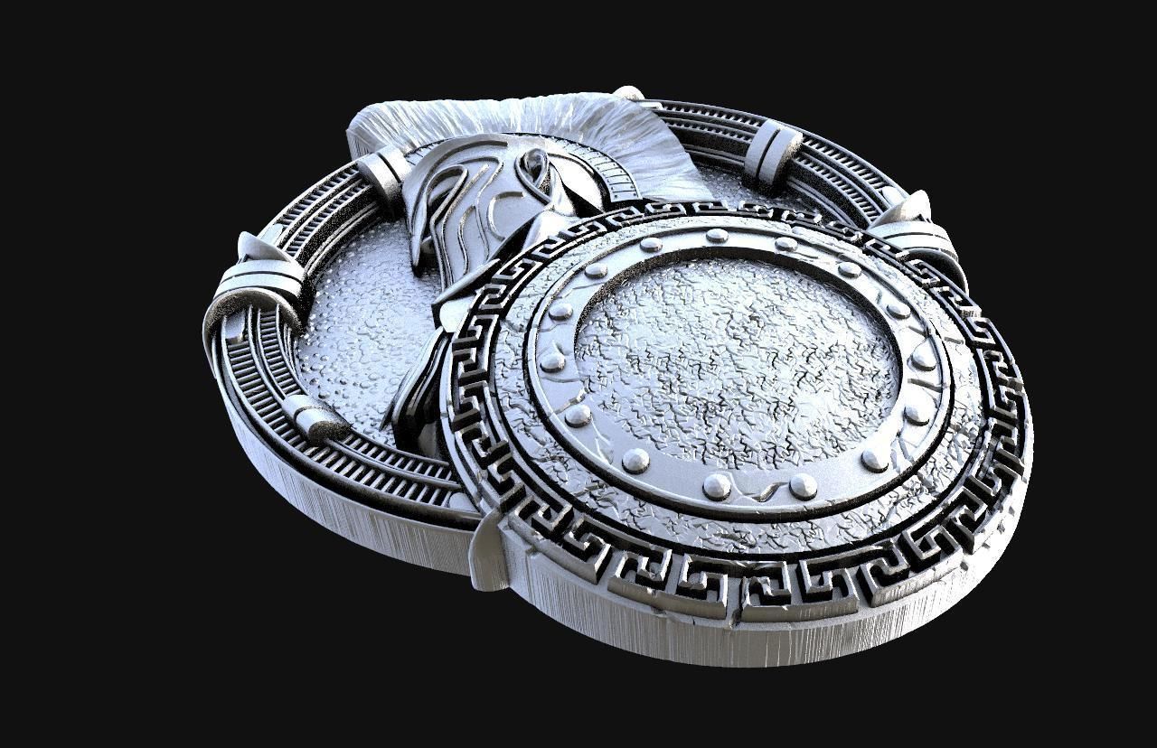 Spartan pendant  3D print model_7