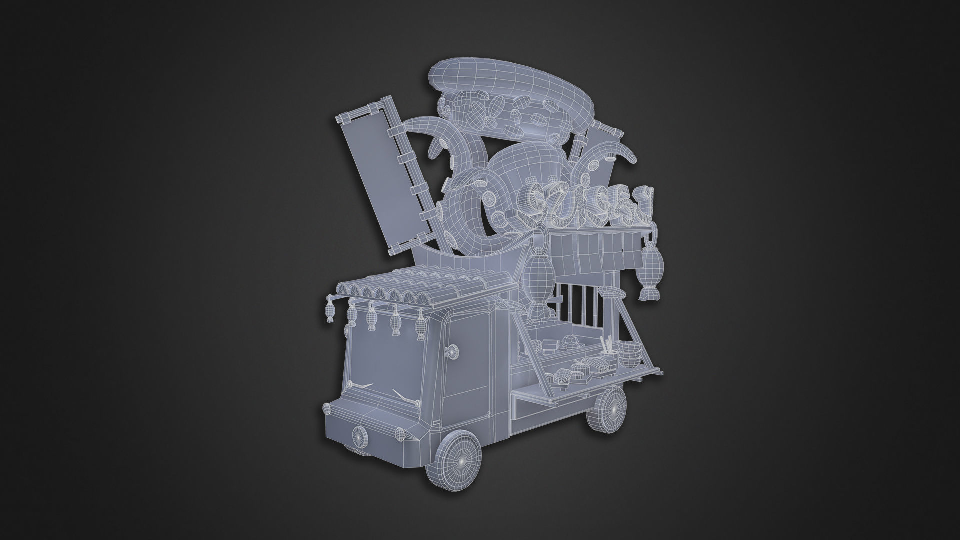 Asset - Cartoons - Food Sushi Car 3D model_9