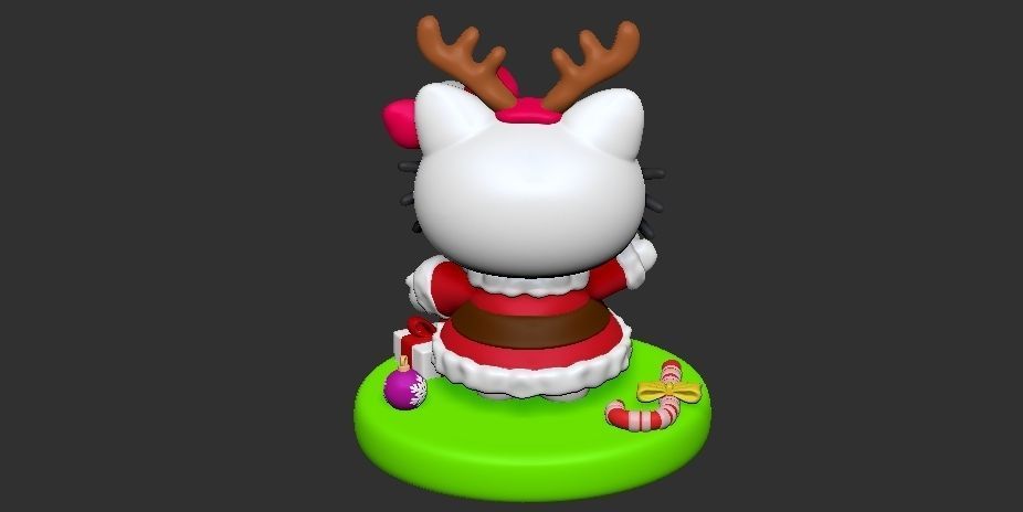 HELLO KITTY MERRY CHRISTMAS 3D print model_2