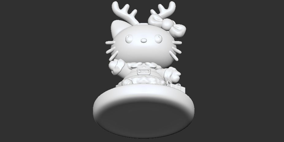 HELLO KITTY MERRY CHRISTMAS 3D print model_4