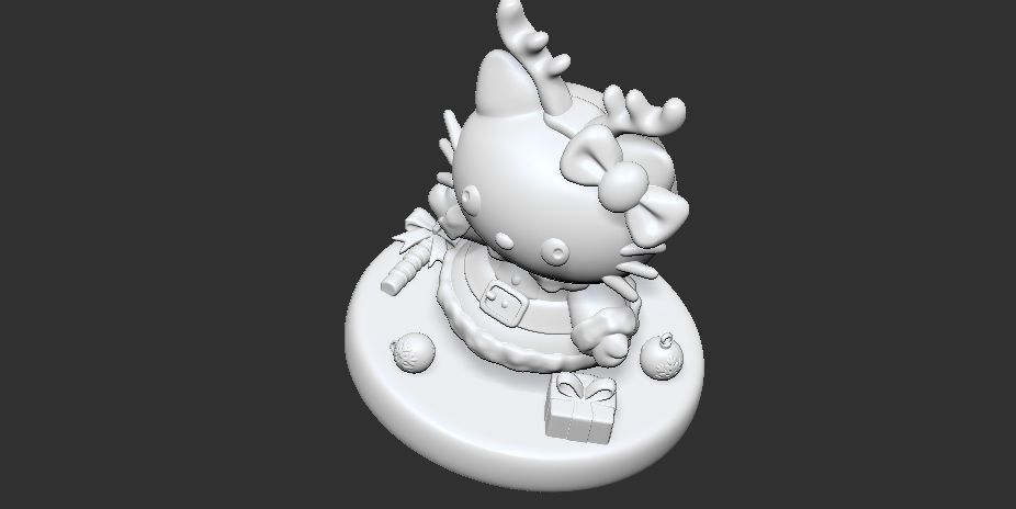 HELLO KITTY MERRY CHRISTMAS 3D print model_5