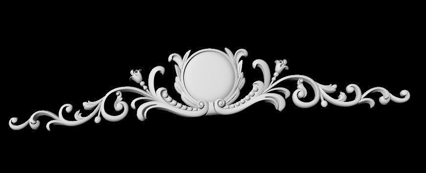 Central decor ornament for furniture 3D model_2