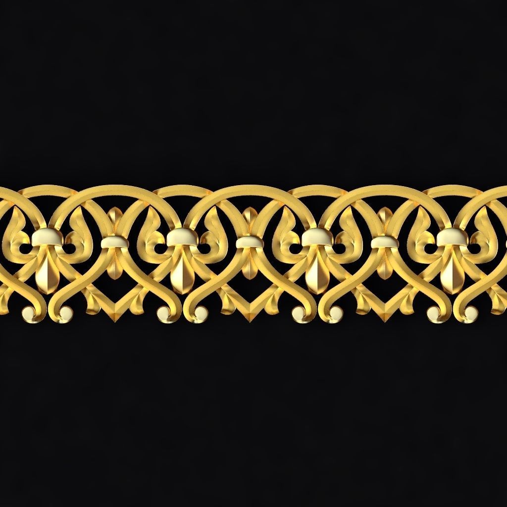 Central decor ornament for furniture 3D model_1