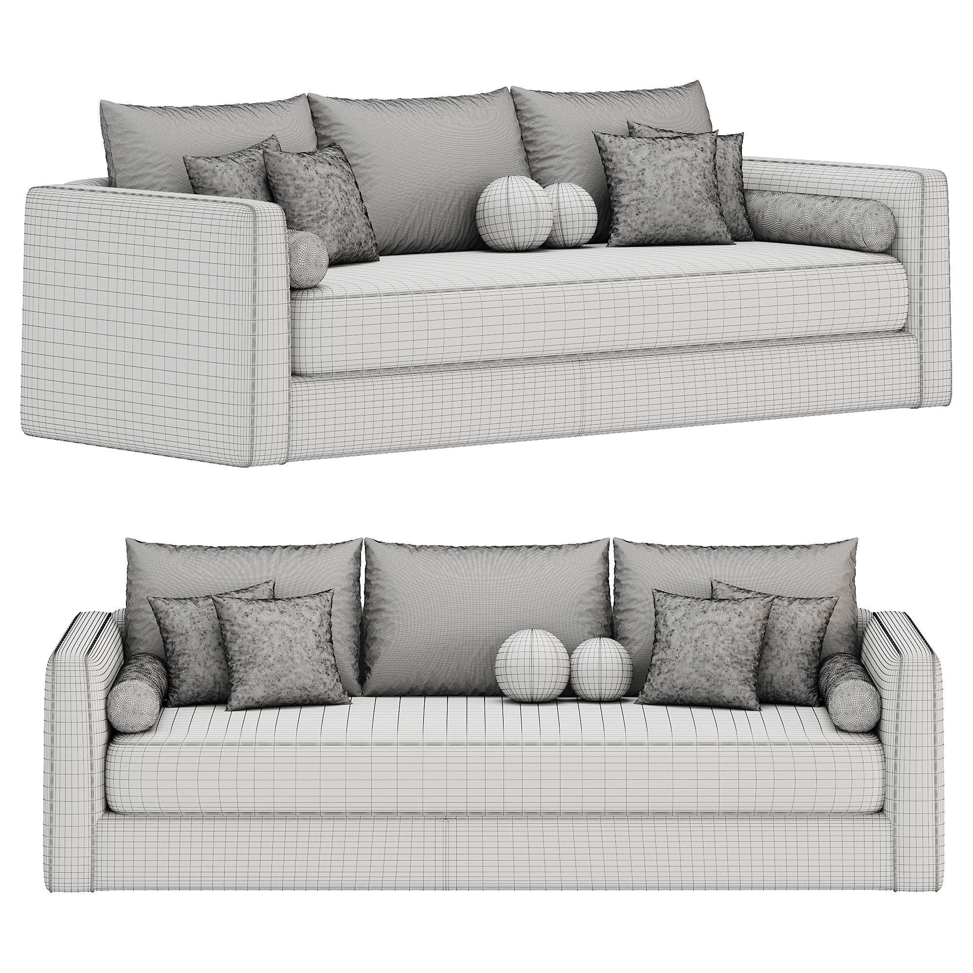 Aris Grande Deep Track Arm Sofa 3D model_6