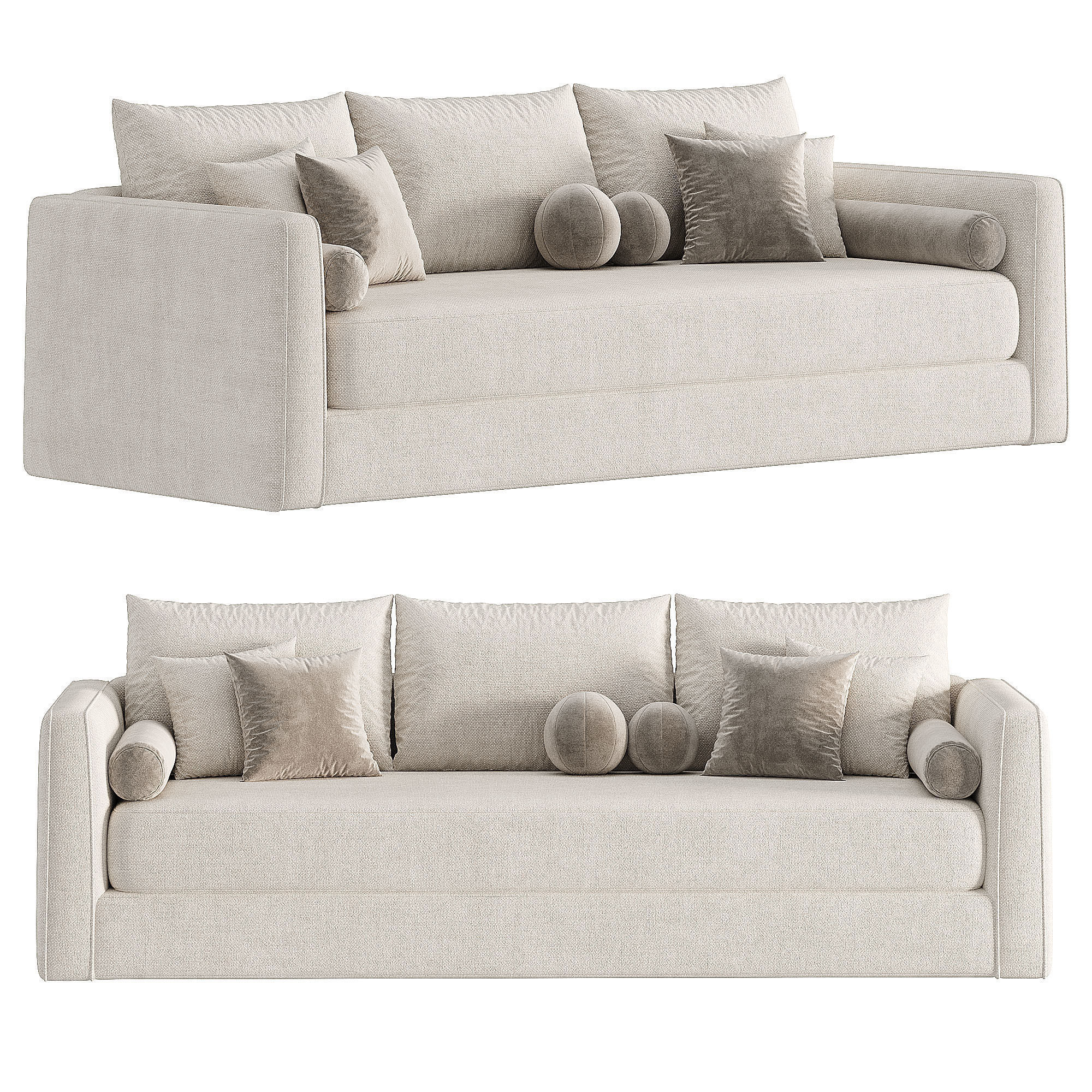 Aris Grande Deep Track Arm Sofa 3D model_1