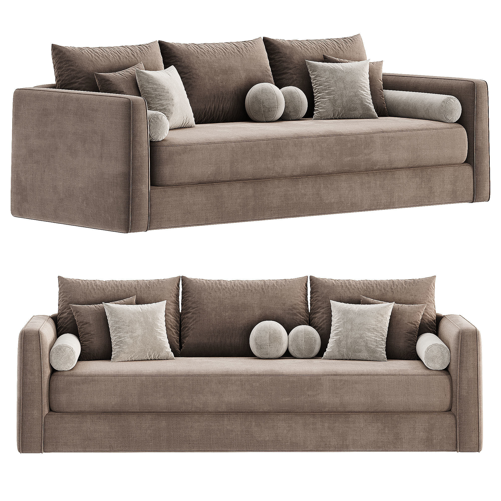 Aris Grande Deep Track Arm Sofa 3D model_2