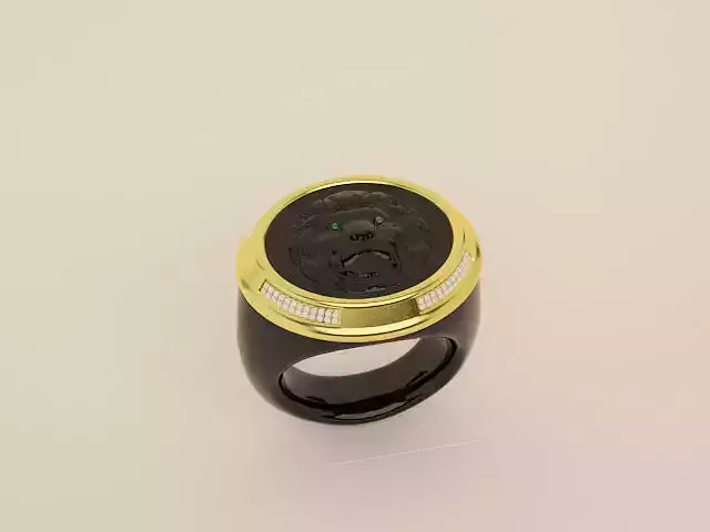Dimonds Lion Ring 3D print model