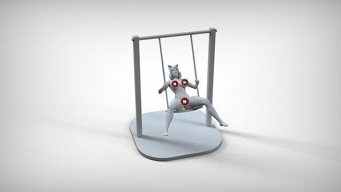Girl on the swing 3D print model