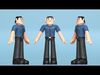 Minimal Police 3 Cartoon Character Low-poly 3D model_1