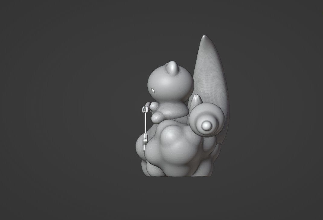 cat and clouds 3D print model_4