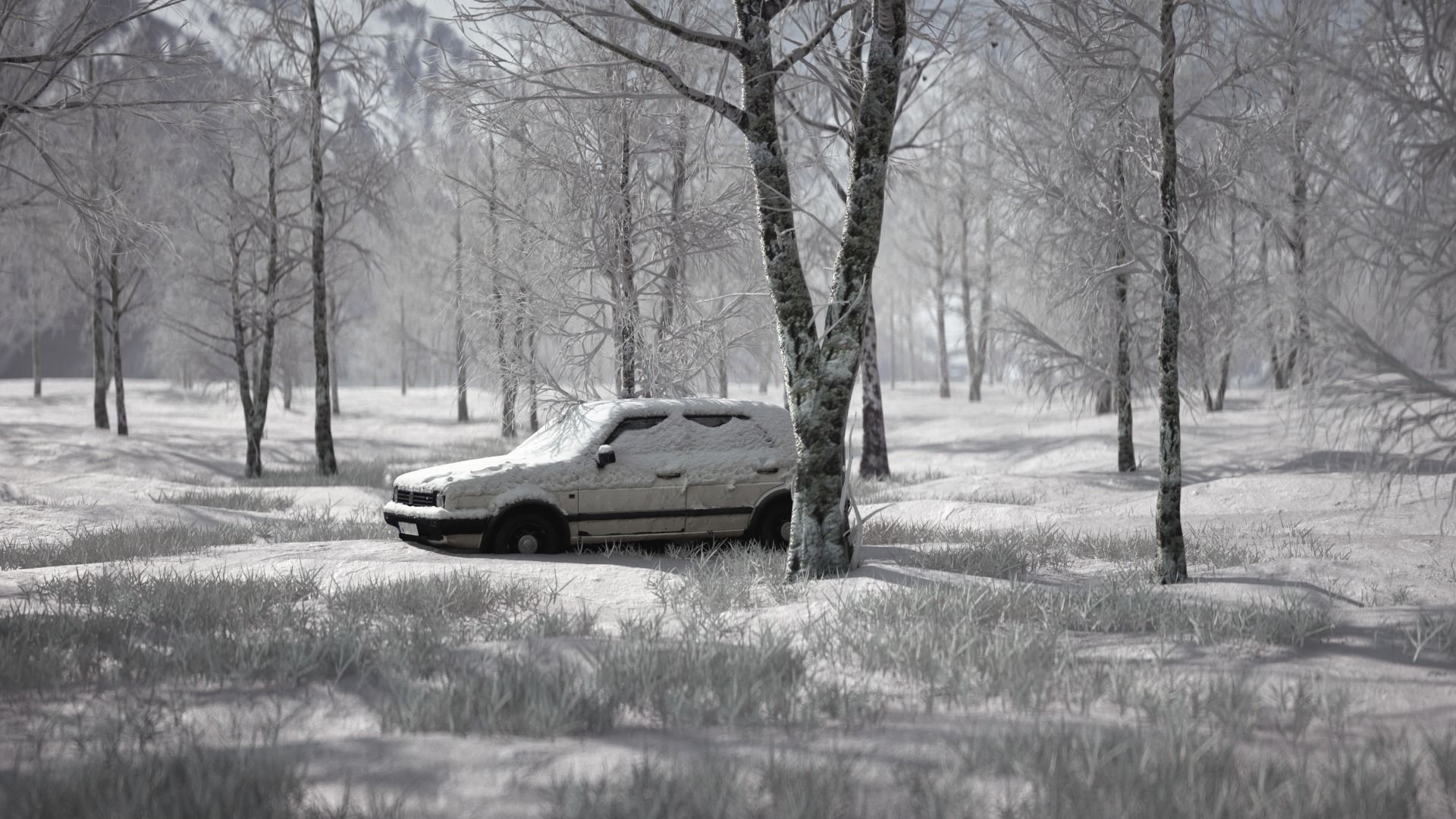 Snowfield Snow Mountain Snowscape Mountain Range Winter 3D model_5