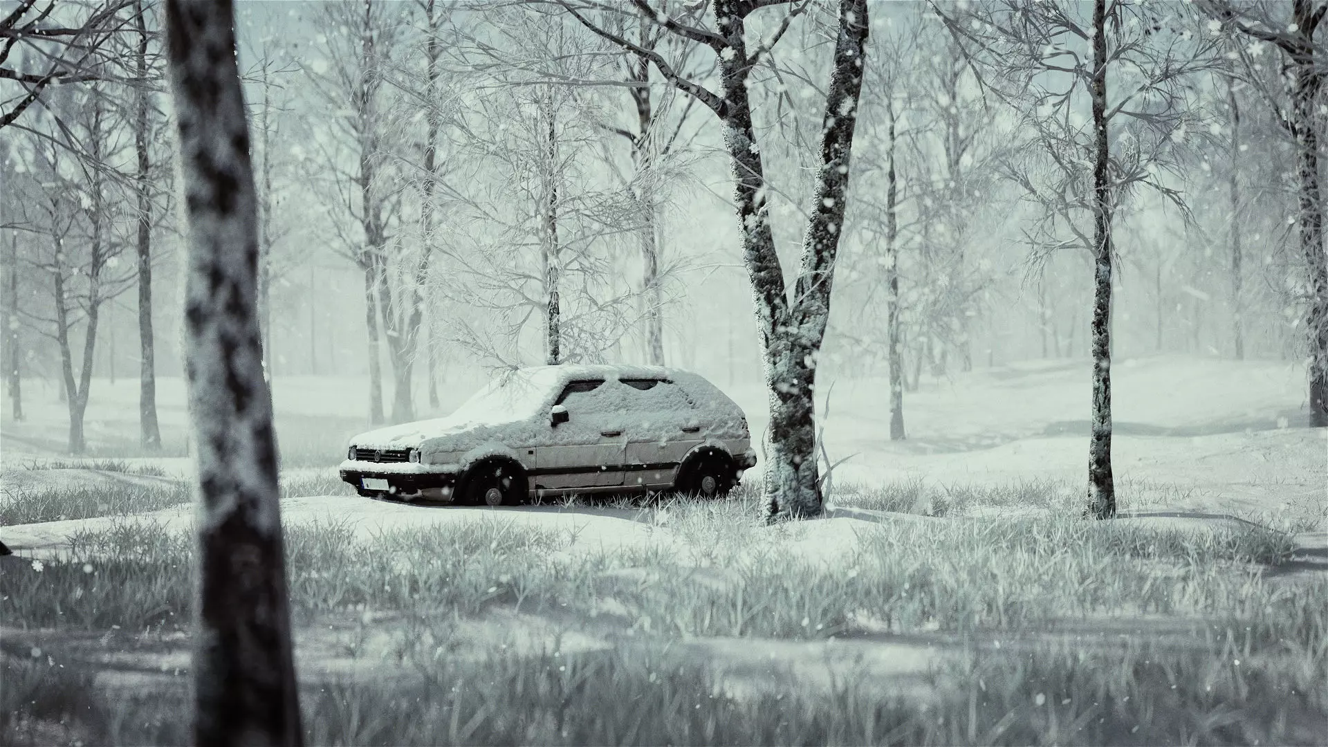 Snowfield Snow Mountain Snowscape Mountain Range Winter 3D model_0