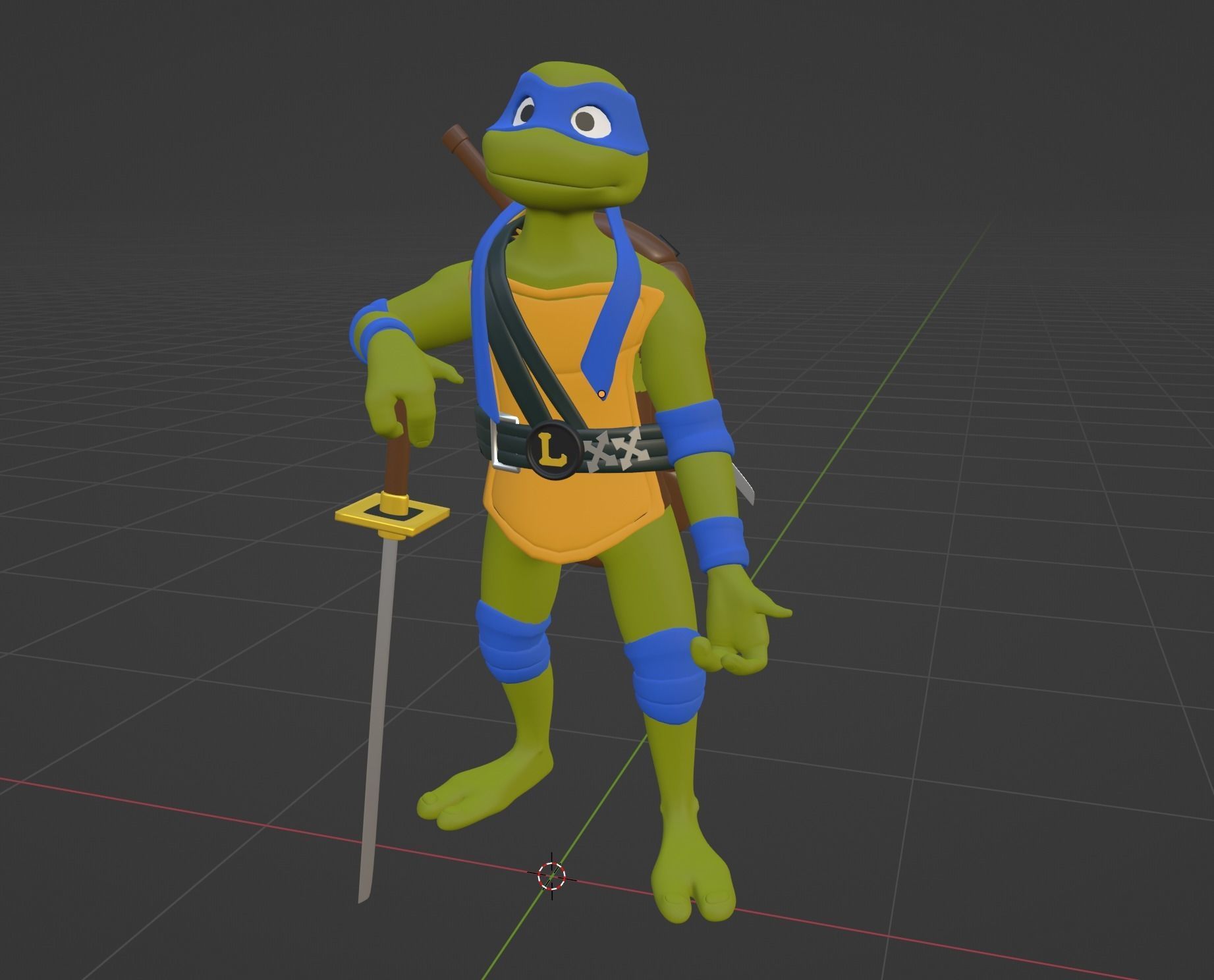 Leonardo - TMNT 3D model_5