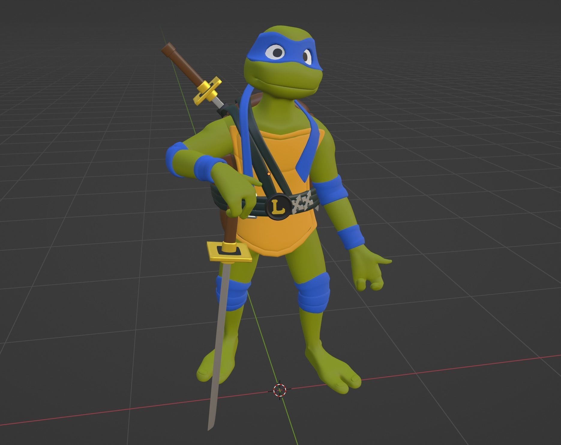 Leonardo - TMNT 3D model_8