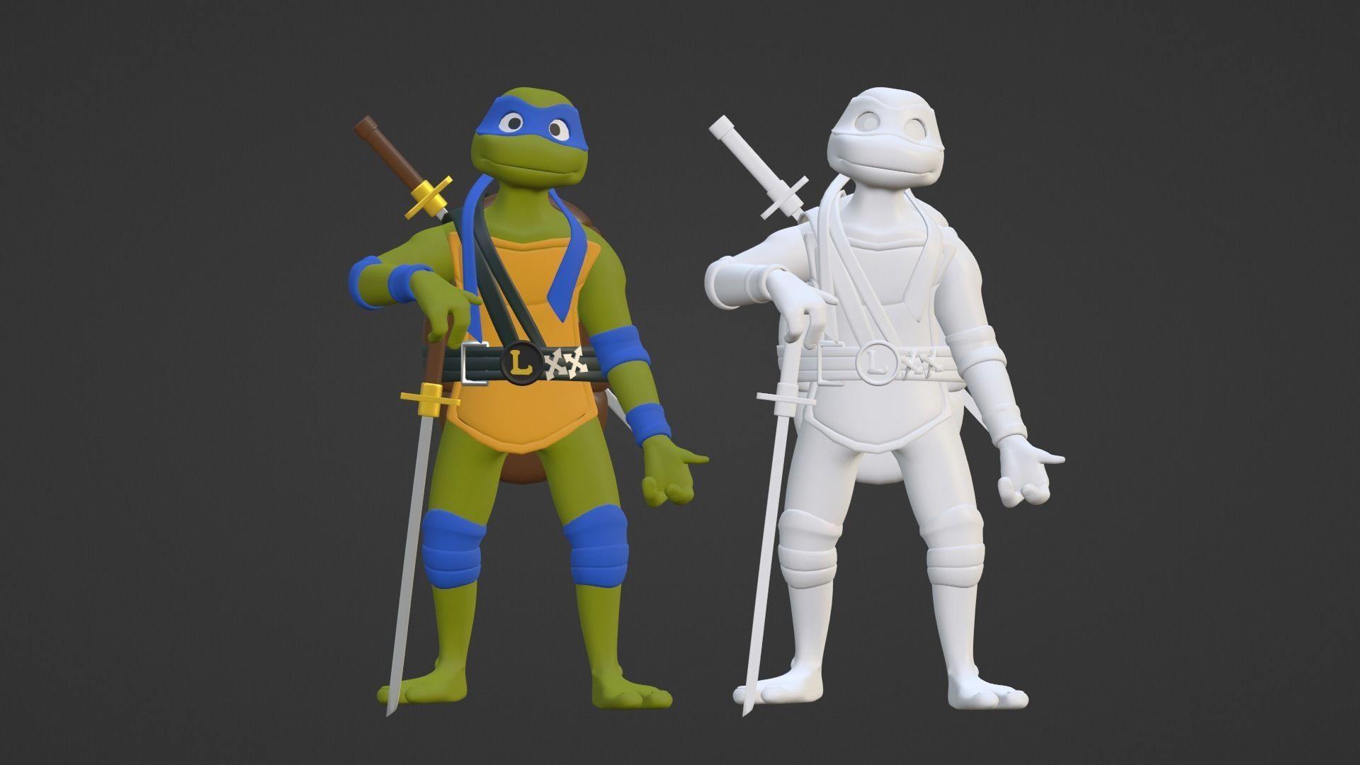 Leonardo - TMNT 3D model_17