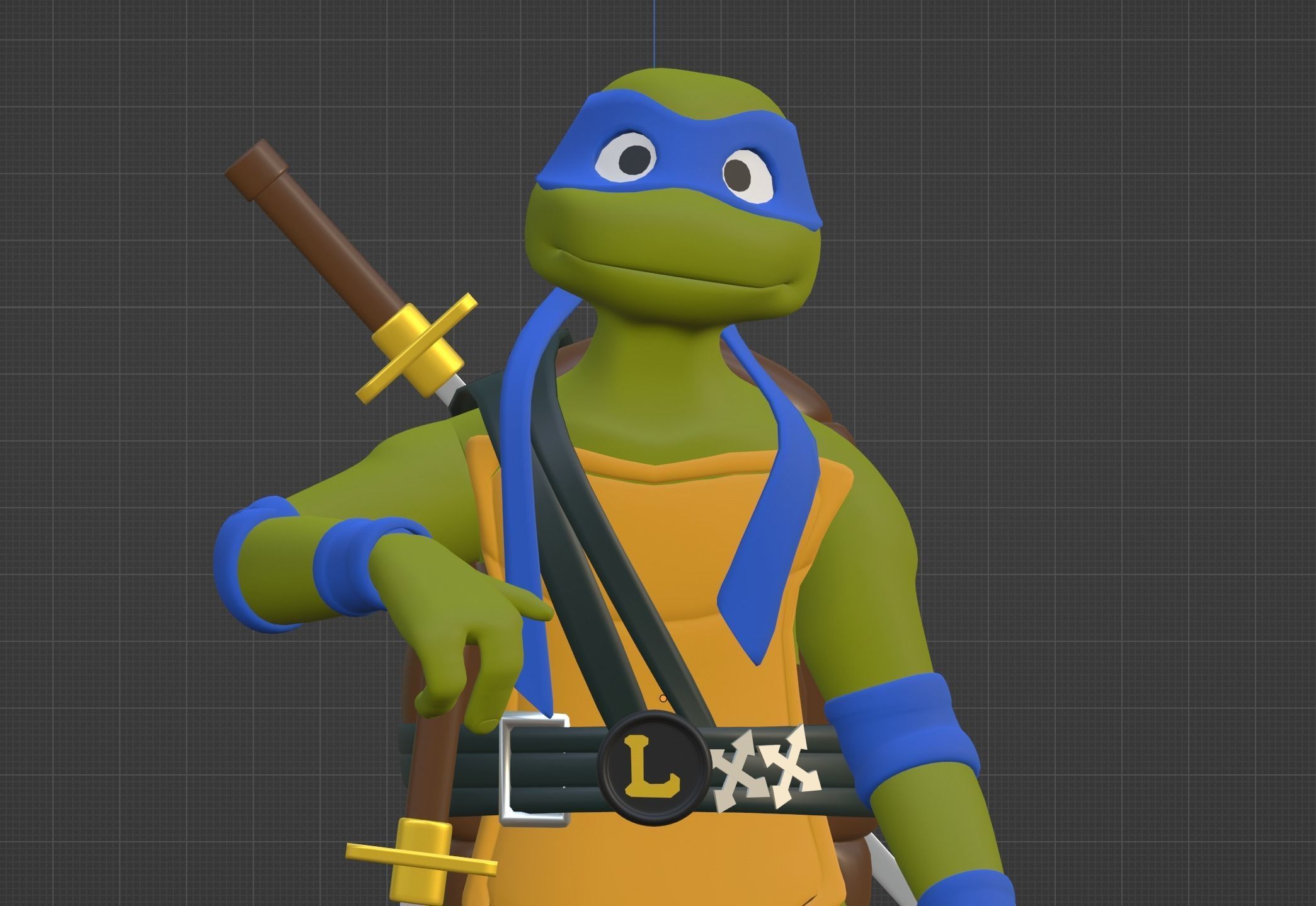 Leonardo - TMNT 3D model_9