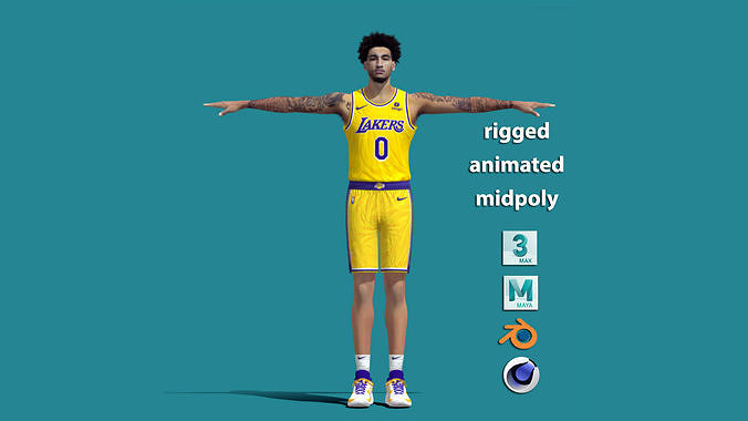 T-Pose Jalen Hood-Schifino Los Angeles Lakers NBA 3D model