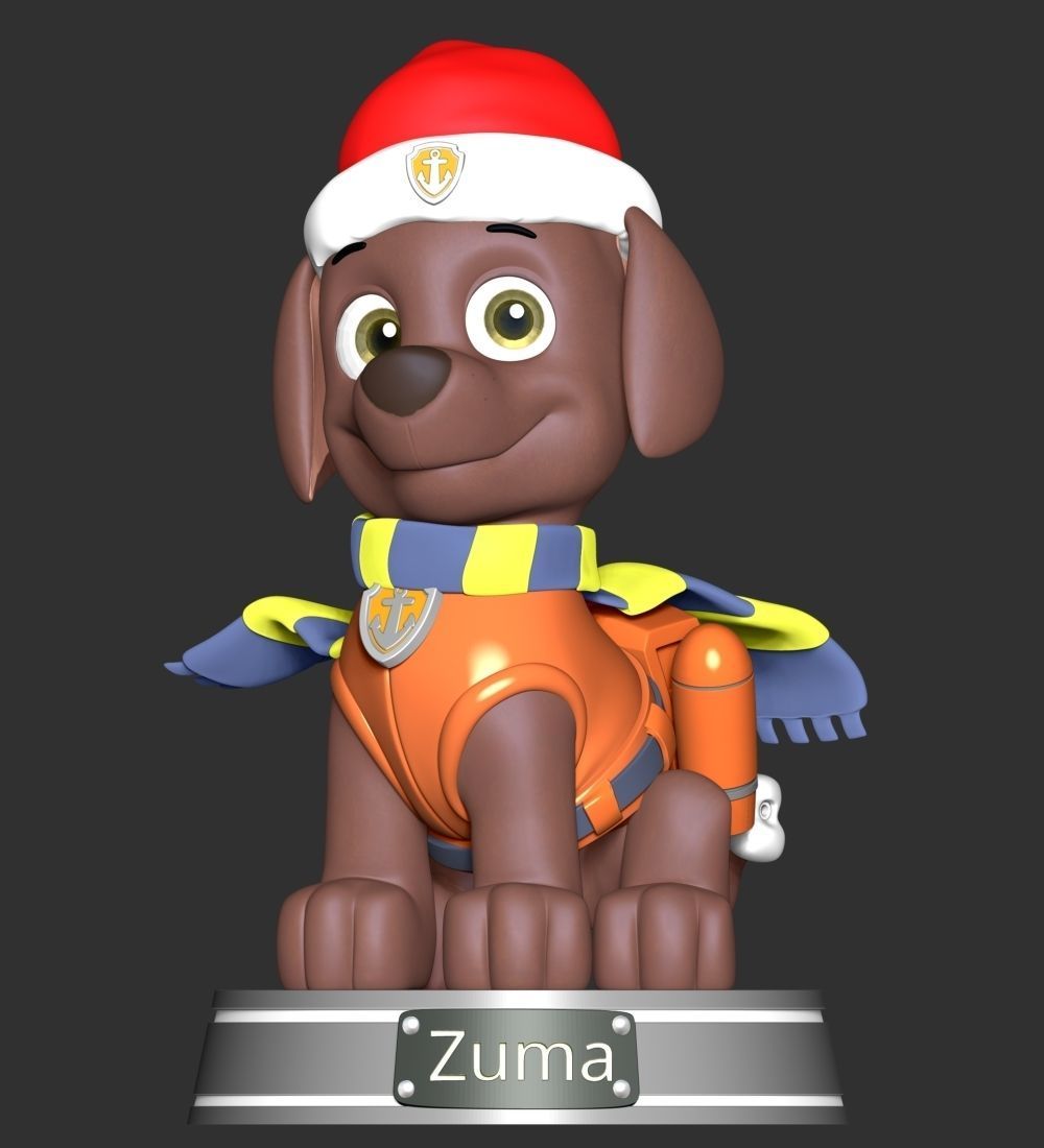 Zuma Christmas - Paw Patrol 3D print model_1