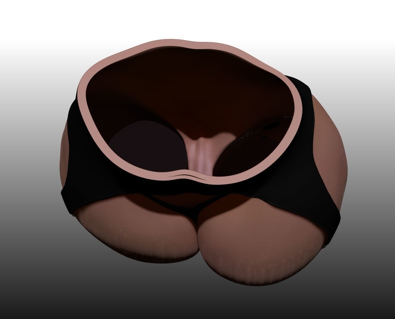 butt pen holder 3D print model_13