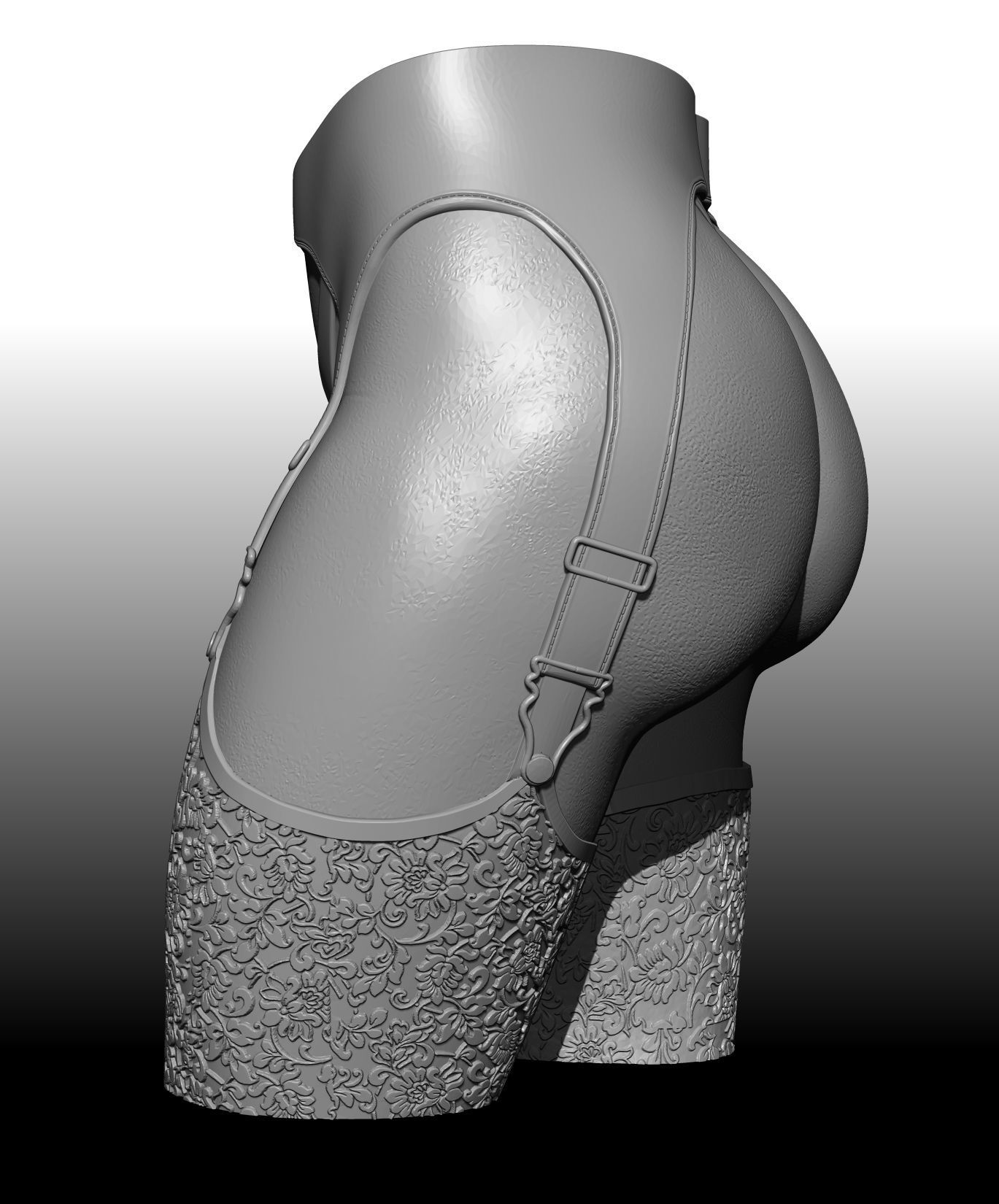 butt pen holder 3D print model_5