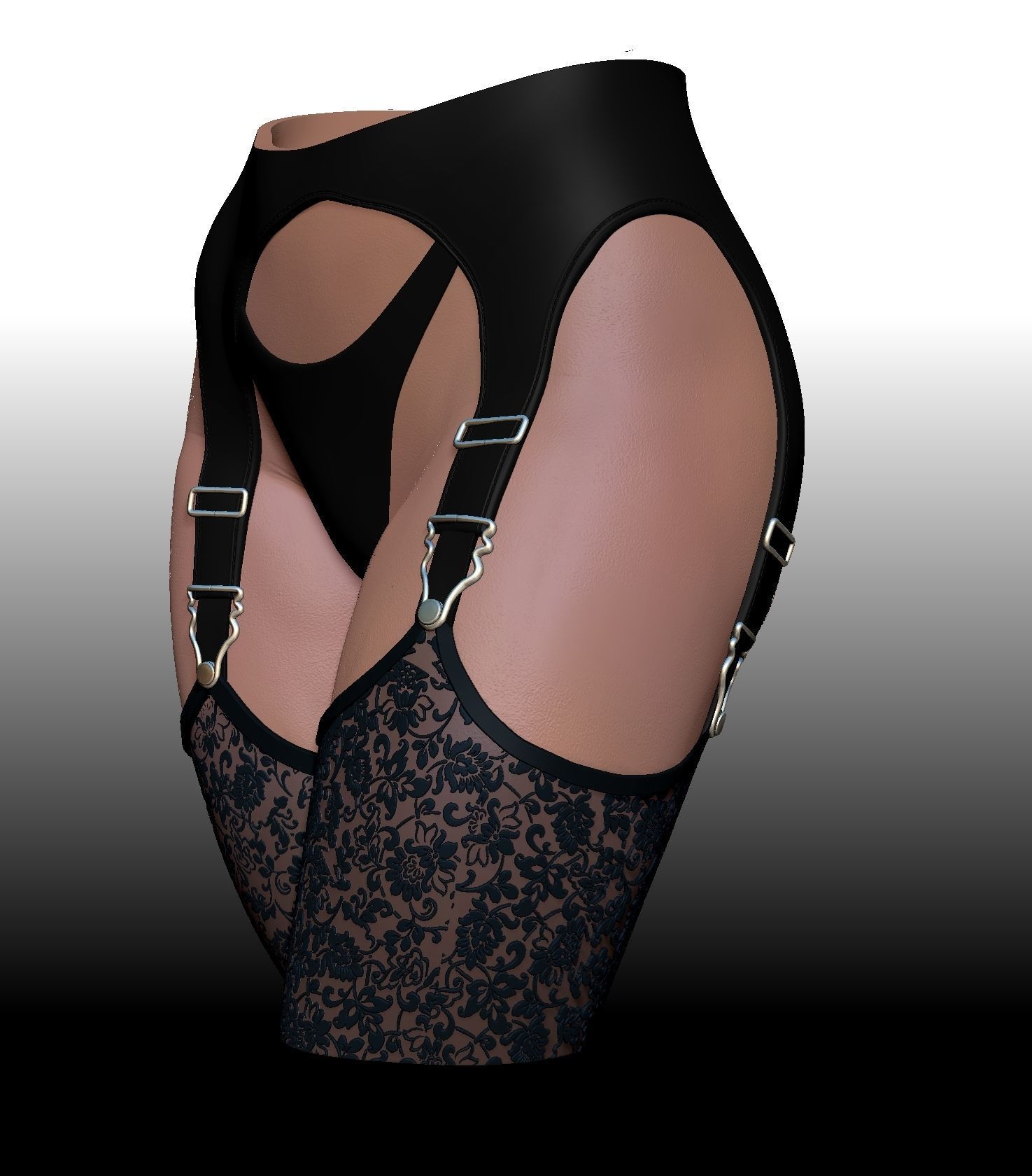 butt pen holder 3D print model_7