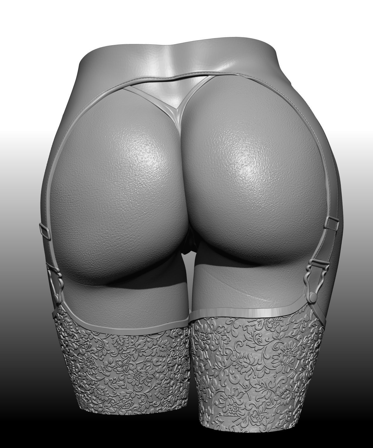 butt pen holder 3D print model_1