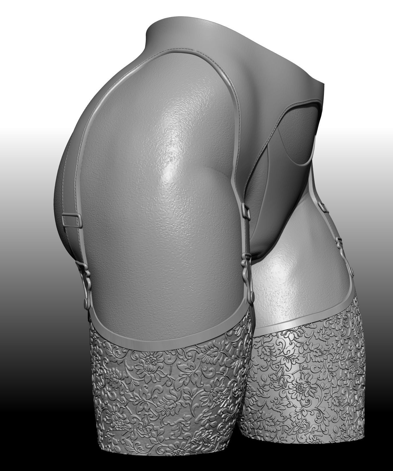 butt pen holder 3D print model_3