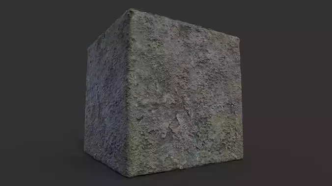 Mossy Plaster Wall seamless PBR texture