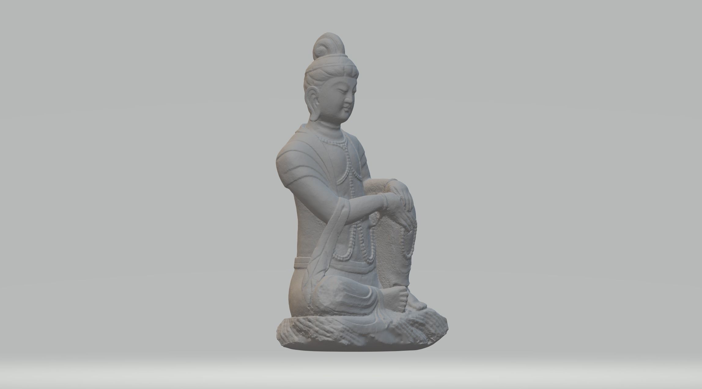 Guanyin Bodhisattva Buddha Statue 3D print model_3