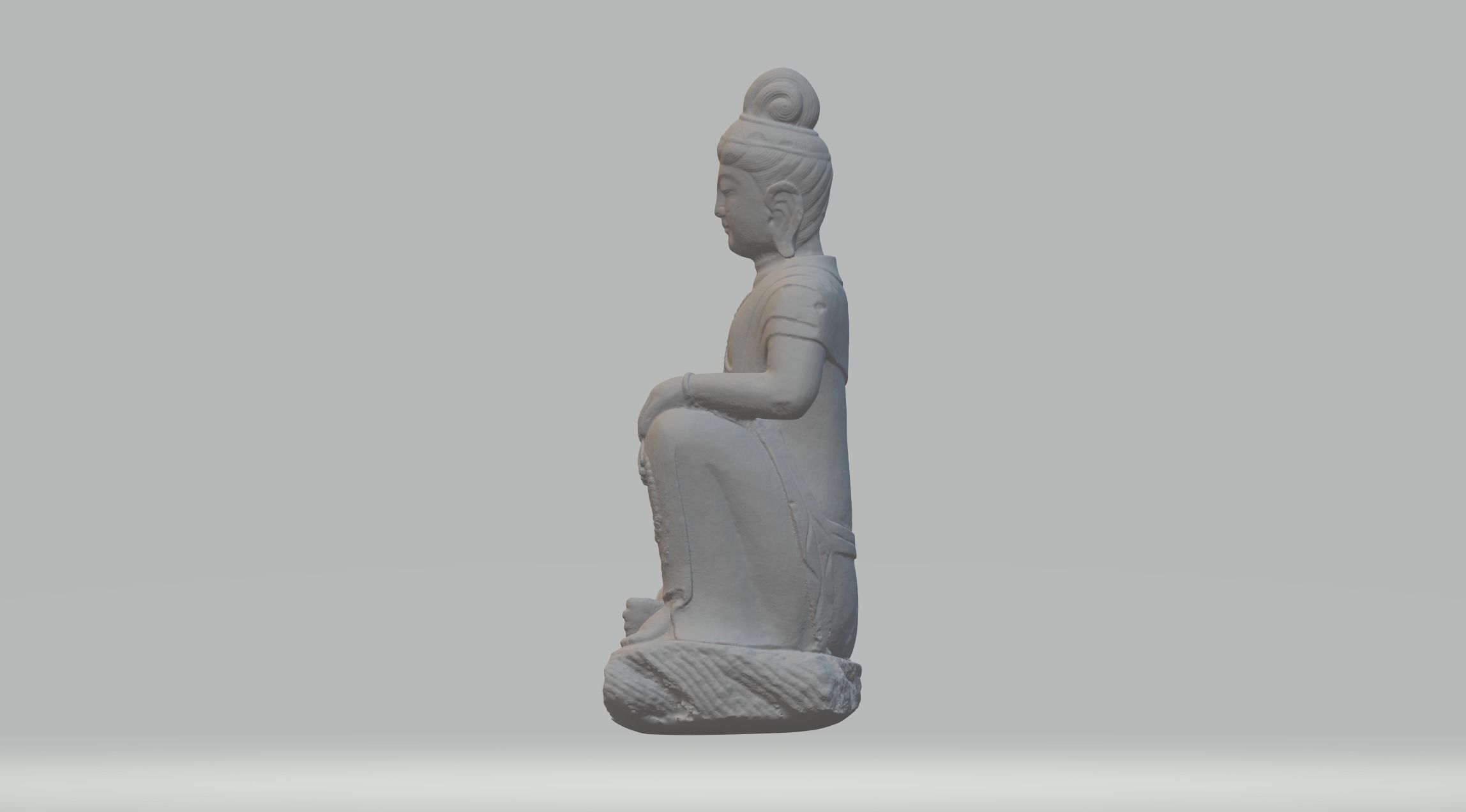 Guanyin Bodhisattva Buddha Statue 3D print model_1