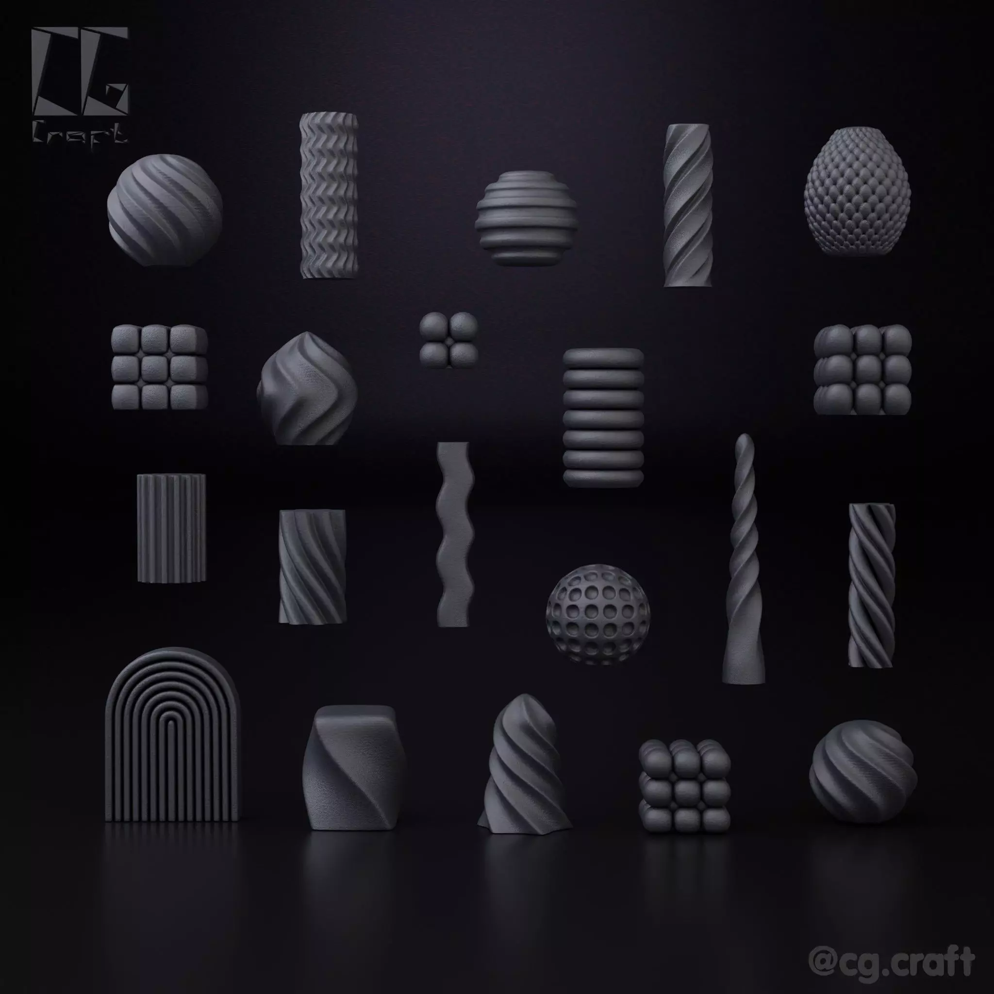 Candles design kit x40 3D print model_0