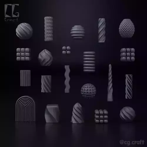 Candles design kit x40 3D print model