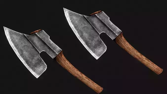 Goosewing Hewing Axe Low-poly 3D model