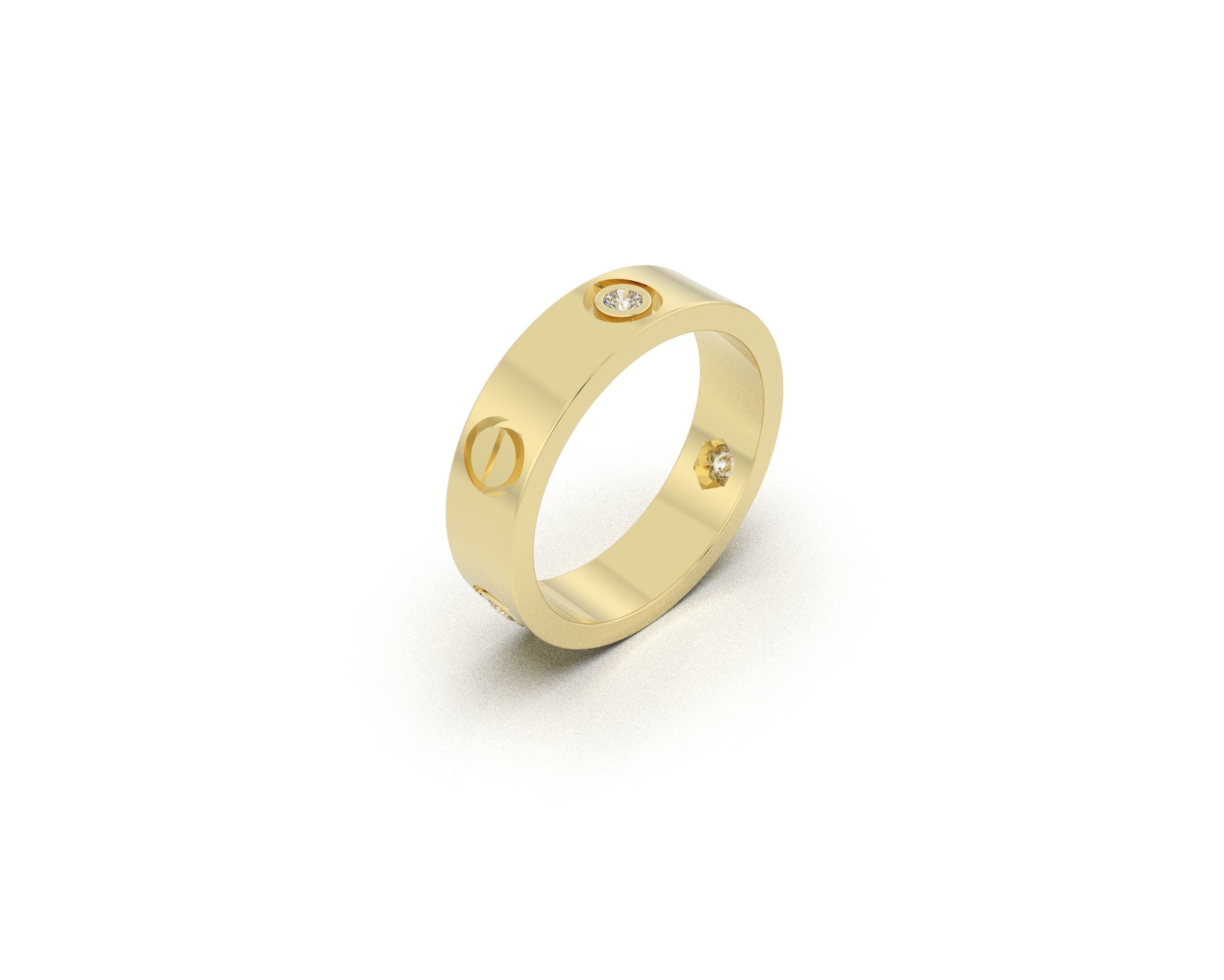 LOVE-DIAMOND-RING 3D print model_4