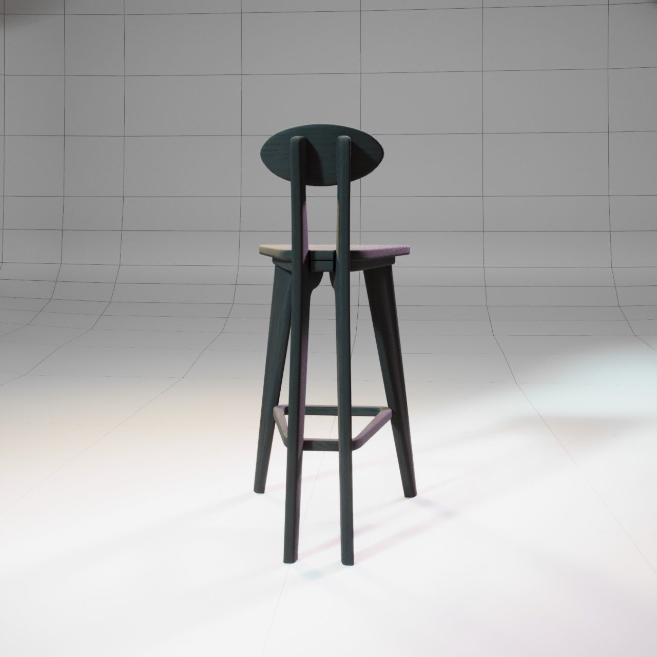 Lowney half-bar stool 3D model_2