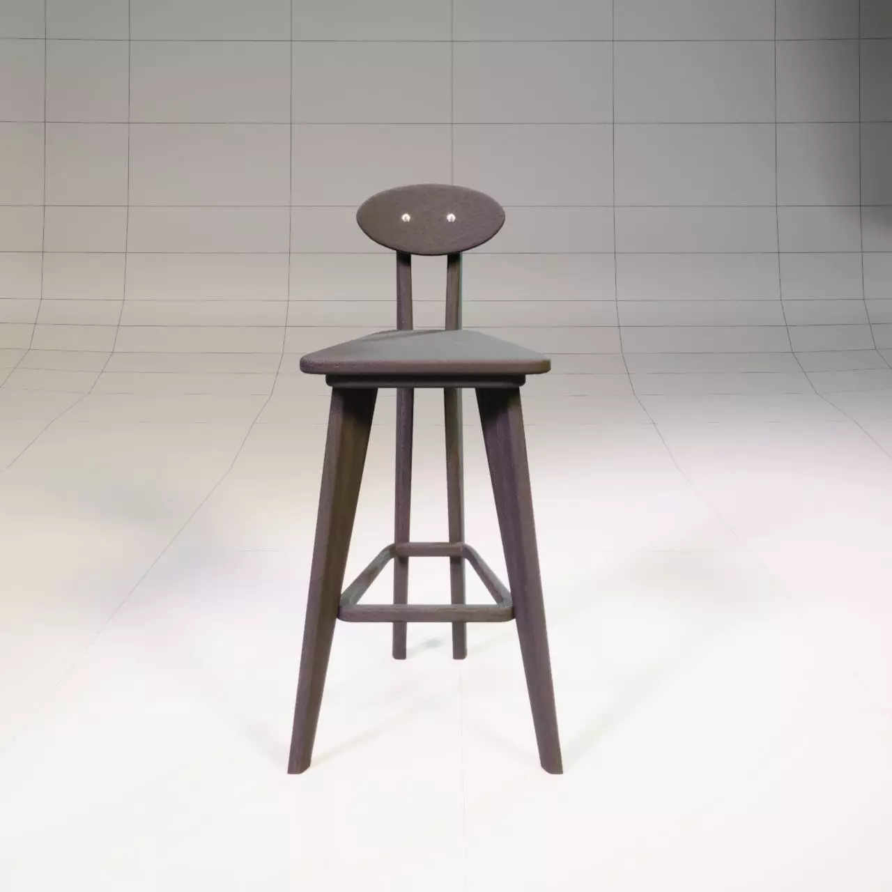 Lowney half-bar stool 3D model_0