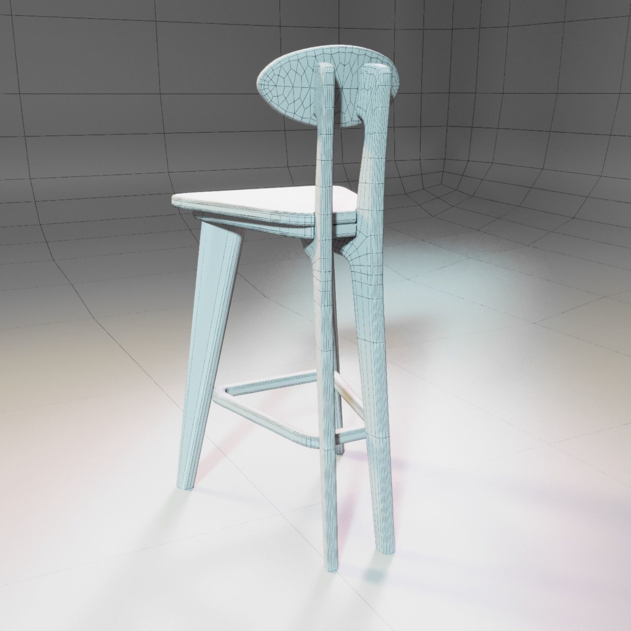 Lowney half-bar stool 3D model_8