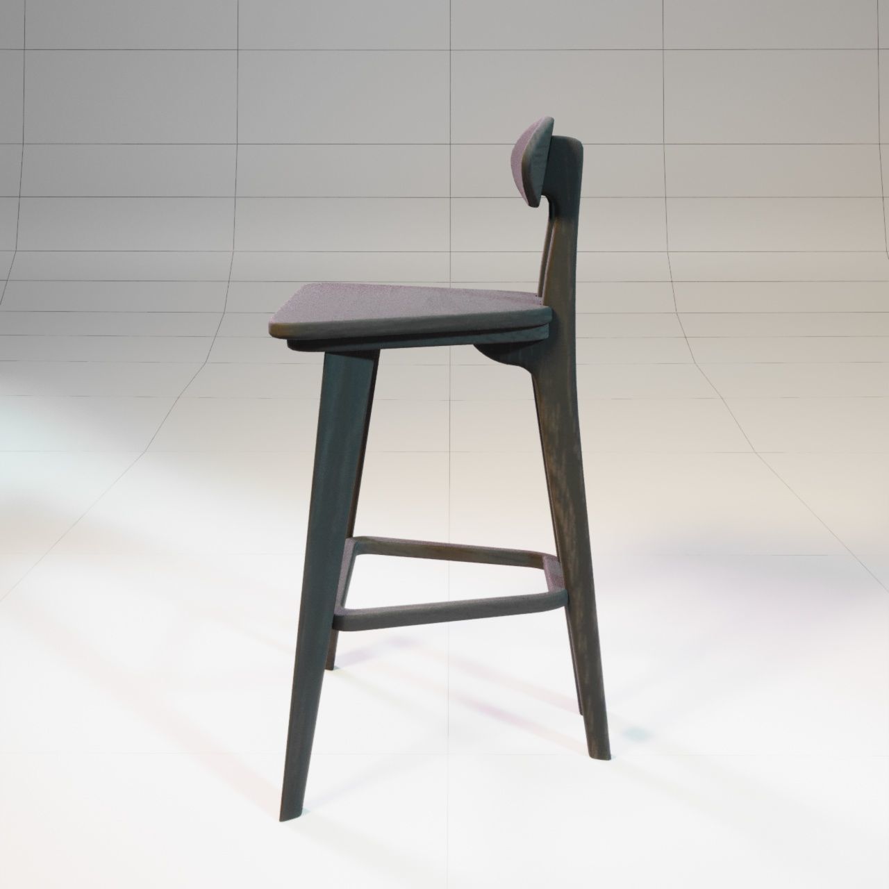 Lowney half-bar stool 3D model_3