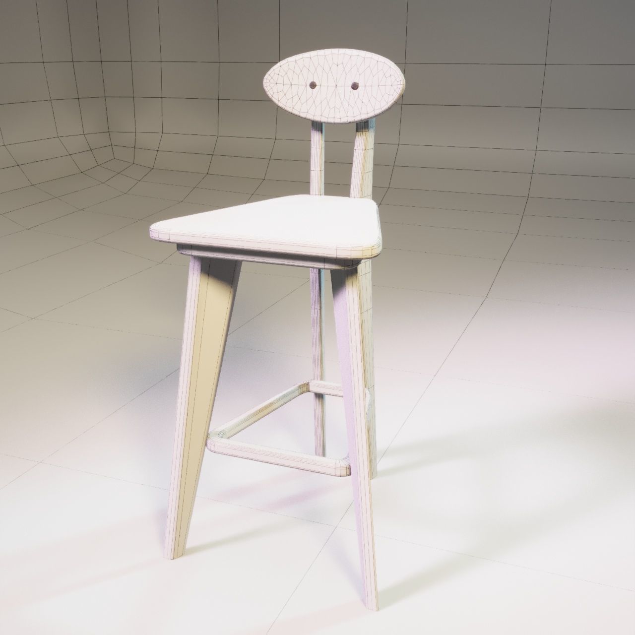 Lowney half-bar stool 3D model_11