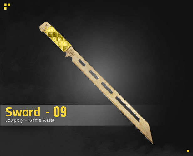 Sword-09 Low-poly 3D model