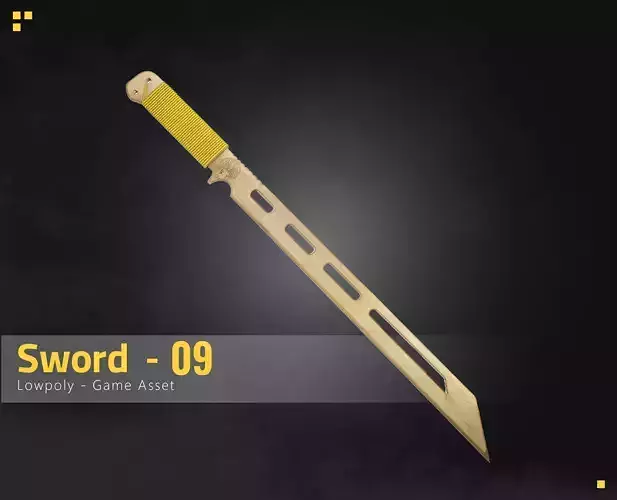 Sword-09 Low-poly 3D model