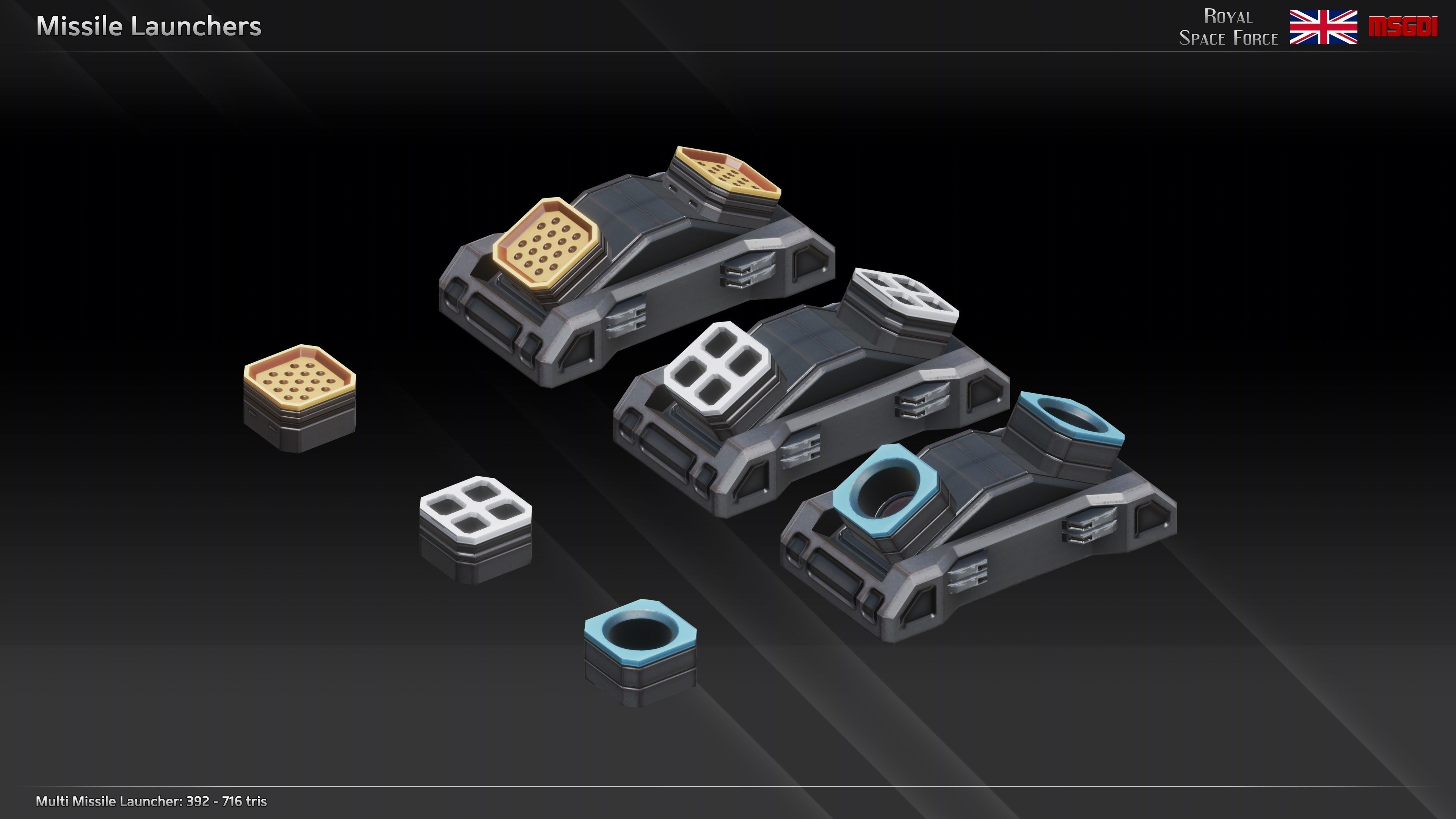 RSF Spaceship Hood Class Battlecruiser Low-poly 3D model_2