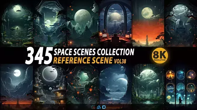 Space scenes collection-Vol38-8K Res 3D model